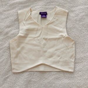Cream Crop Top